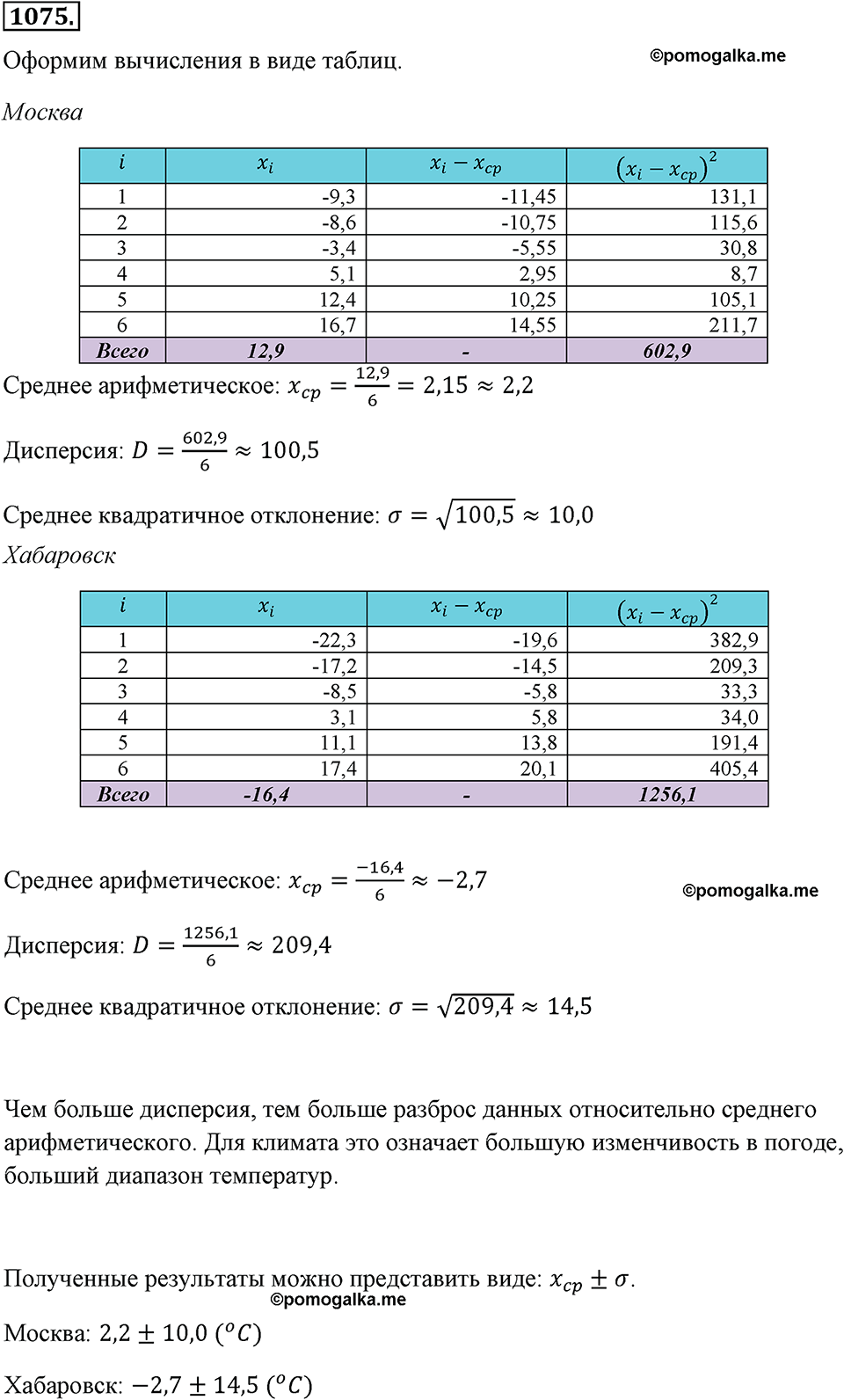 страница 248 номер 1075 алгебра 8 класс Макарычев 2013 год