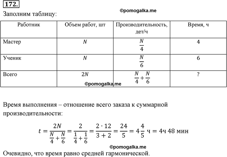 страница 42 номер 172 алгебра 8 класс Макарычев 2013 год