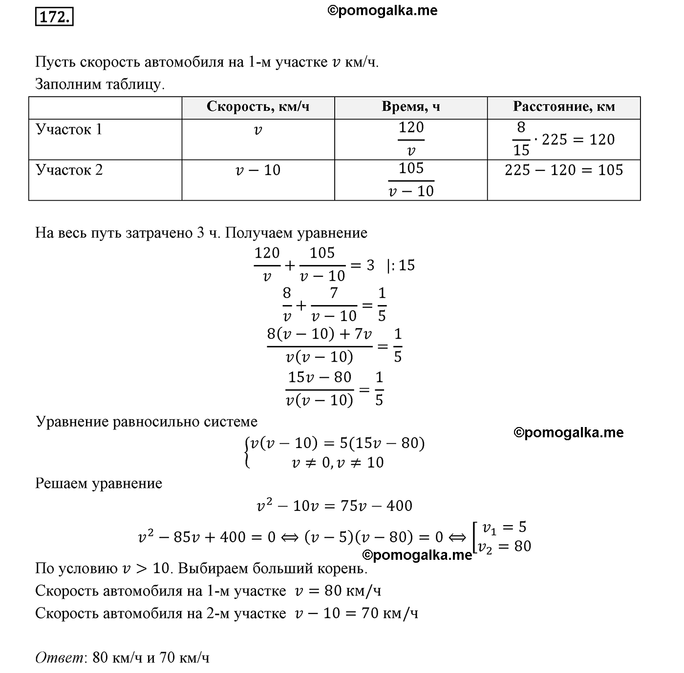 страница 57 вариант 2 номер 172 алгебра 8 класс Мерзляк дидактичечкий материал 2021 год
