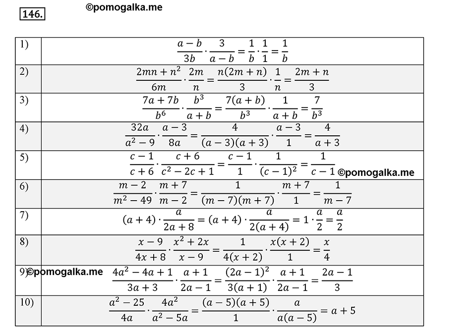 страница 37 задача 146 алгебра 8 класс Мерзляк 2019 год