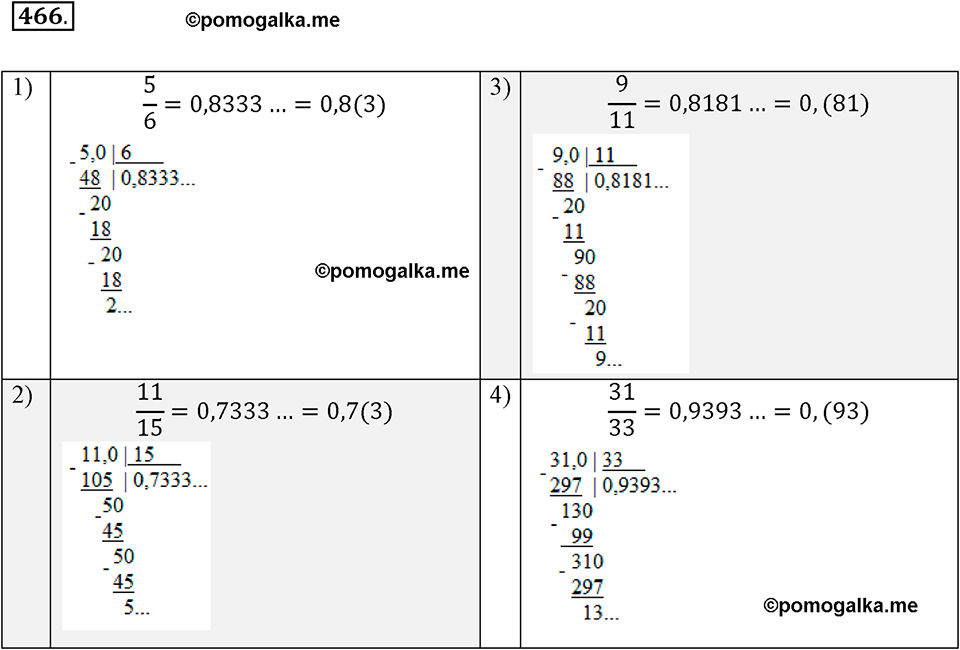 страница 116 задача 466 алгебра 8 класс Мерзляк 2019 год