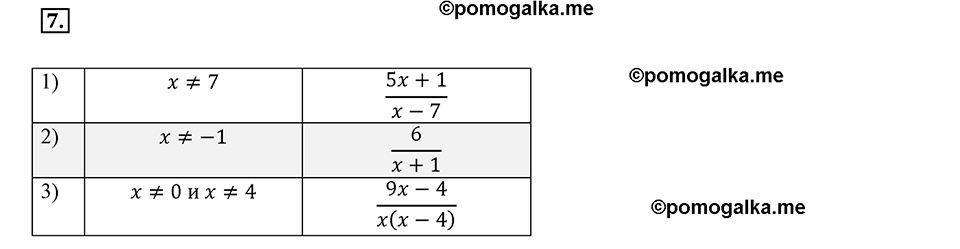 страница 8 задача 7 алгебра 8 класс Мерзляк 2019 год