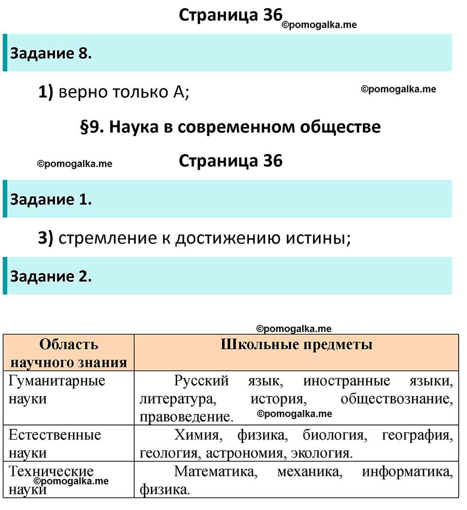 страница 36 рабочая тетрадь по обществознанию 8 класс Митькин 14-е издание 2022 год