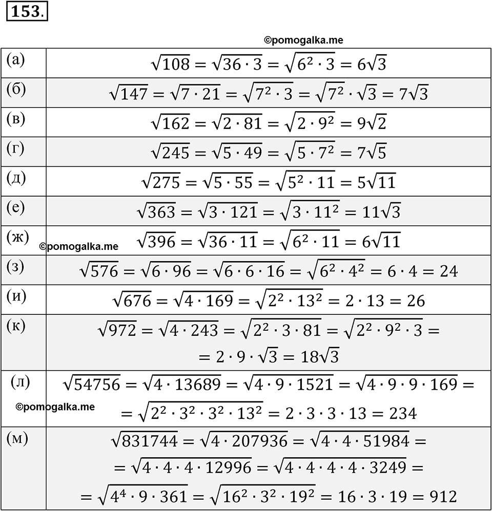 страница 54 номер 153 алгебра 8 класс Никольский учебник 2022 год