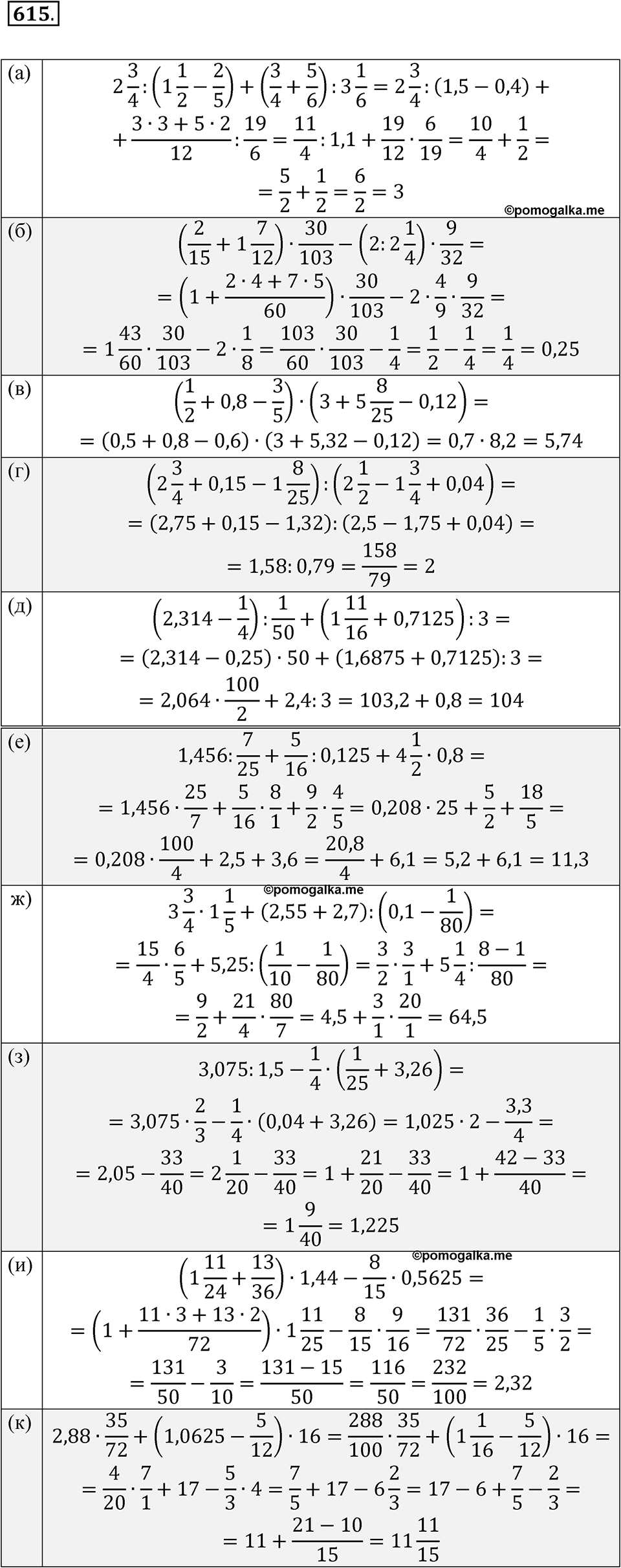 Номер 615 - ГДЗ по алгебре 8 класс Никольский, Потапов с ответом и решением