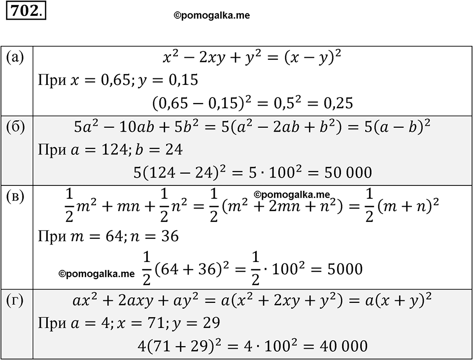 страница 243 номер 702 алгебра 8 класс Никольский учебник 2022 год