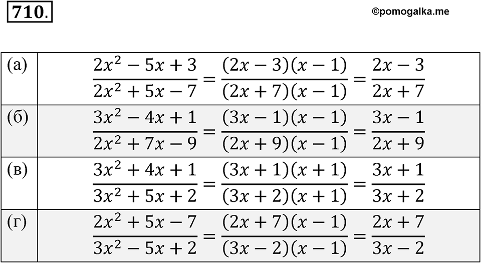 страница 244 номер 710 алгебра 8 класс Никольский учебник 2022 год