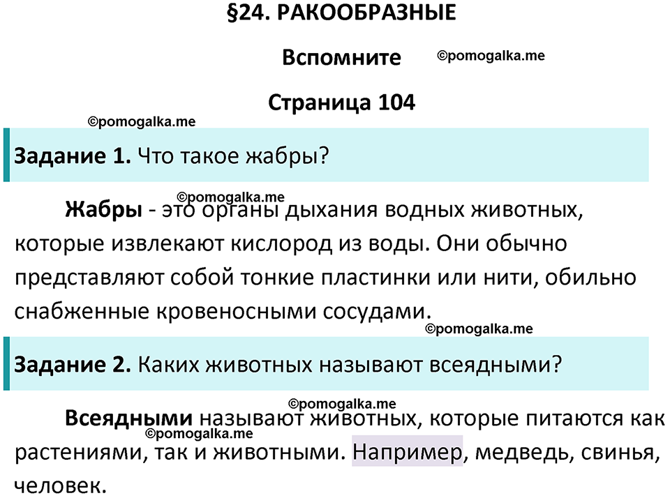 страница 104 биология 8 класс Пасечник, Суматохин учебник 2024 год