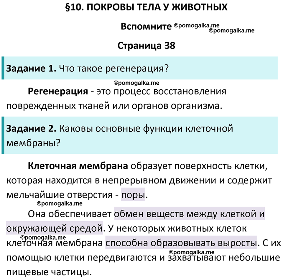 страница 38 биология 8 класс Пасечник, Суматохин учебник 2024 год