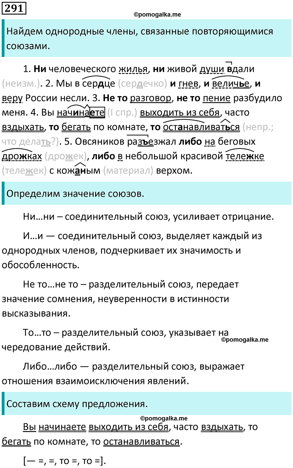 страница 137 упражнение 291 русский язык 8 класс Пичугов, Еремеева учебник 2024 год
