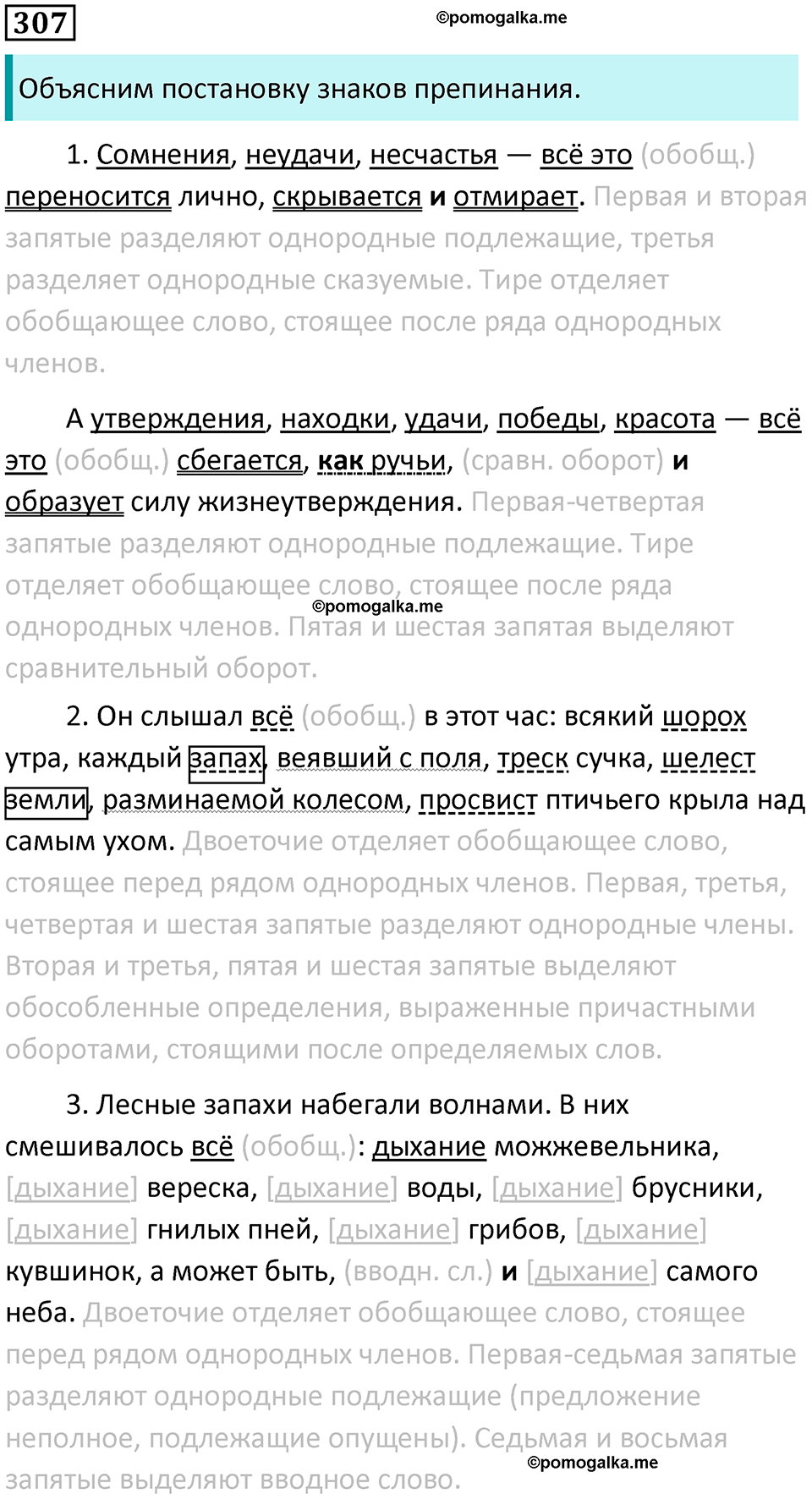 страница 144 упражнение 307 русский язык 8 класс Пичугов, Еремеева учебник 2024 год