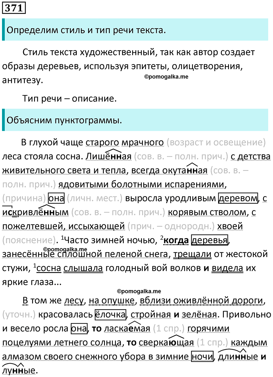 страница 171 упражнение 371 русский язык 8 класс Пичугов, Еремеева учебник 2024 год