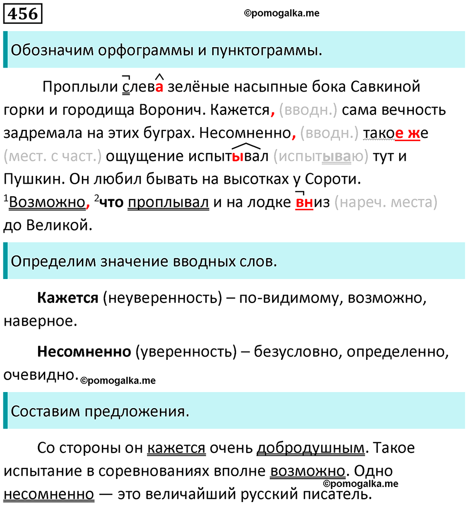 страница 208 упражнение 456 русский язык 8 класс Пичугов, Еремеева учебник 2024 год
