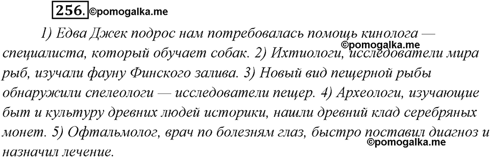 страница 164 упражнение 256 русский язык 8 класс Рыбченкова 2018 год