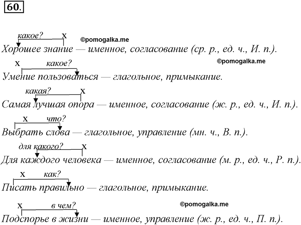 страница 43 упражнение 60 русский язык 8 класс Рыбченкова 2018 год