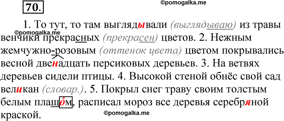 страница 59 глава 1 упражнение 70 русский язык 8 класс Шмелев 2024 год