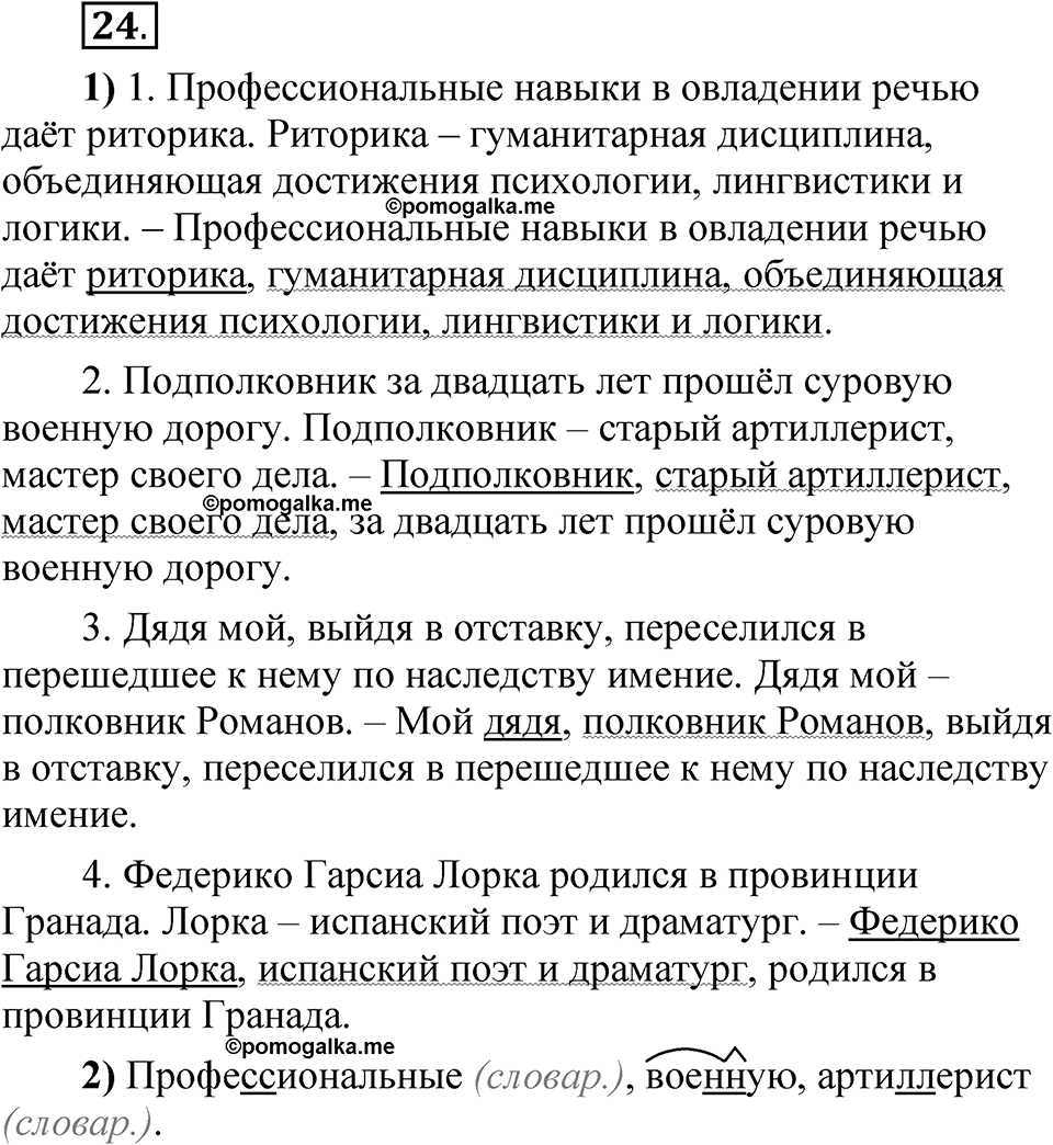 страница 300 глава 4 упражнение 24 русский язык 8 класс Шмелев 2024 год