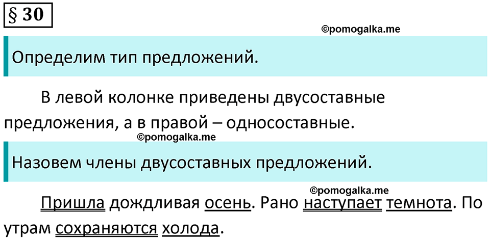 вопросы к параграфу 30 русский язык 8 класс Тростенцова, Ладыженская 2014 год