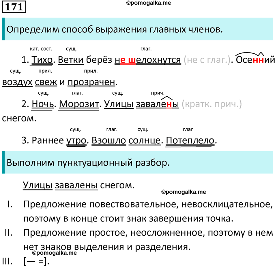 упражнение 171 русский язык 8 класс Тростенцова, Ладыженская 2014 год