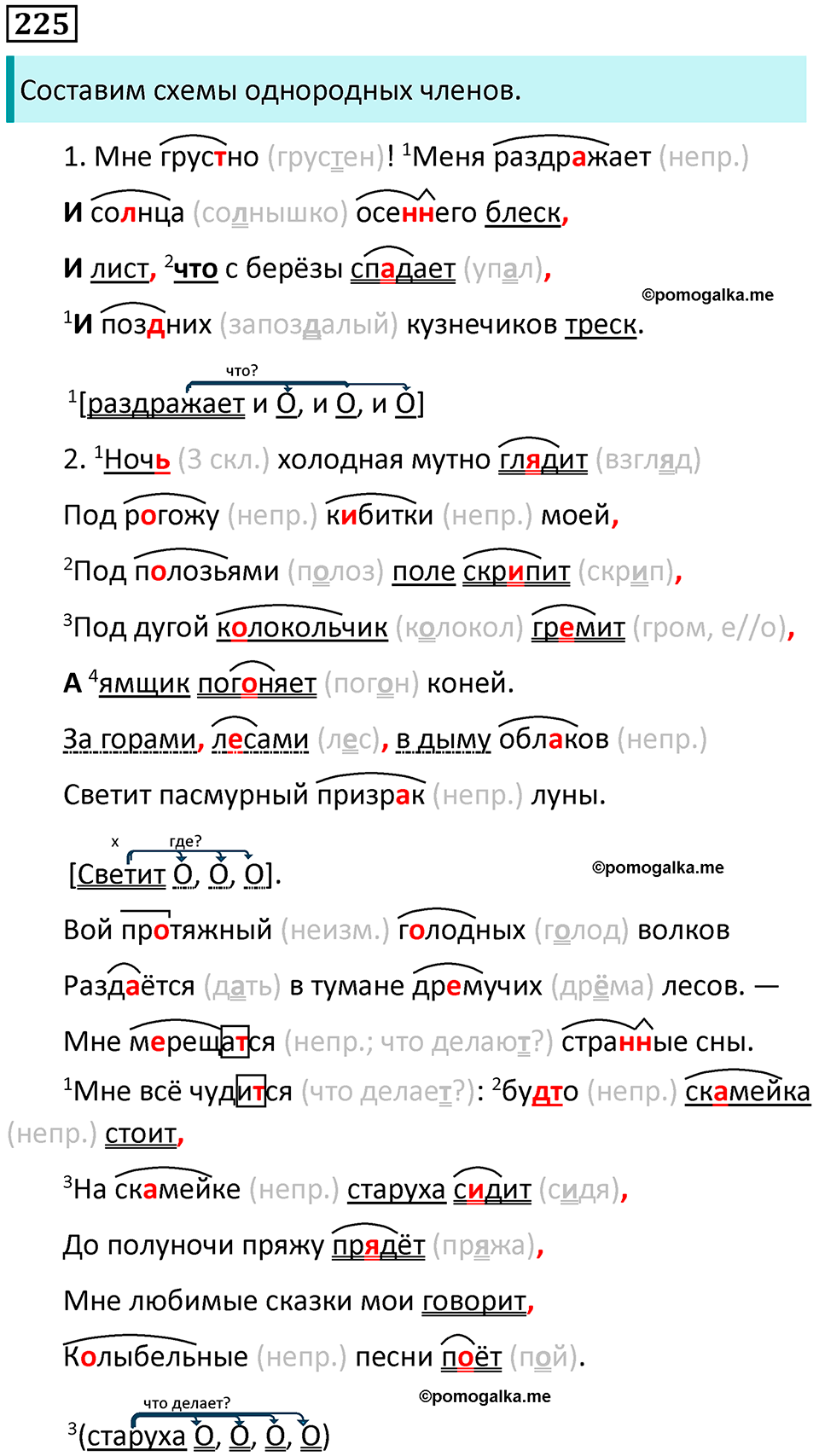 упражнение 225 русский язык 8 класс Тростенцова, Ладыженская 2014 год