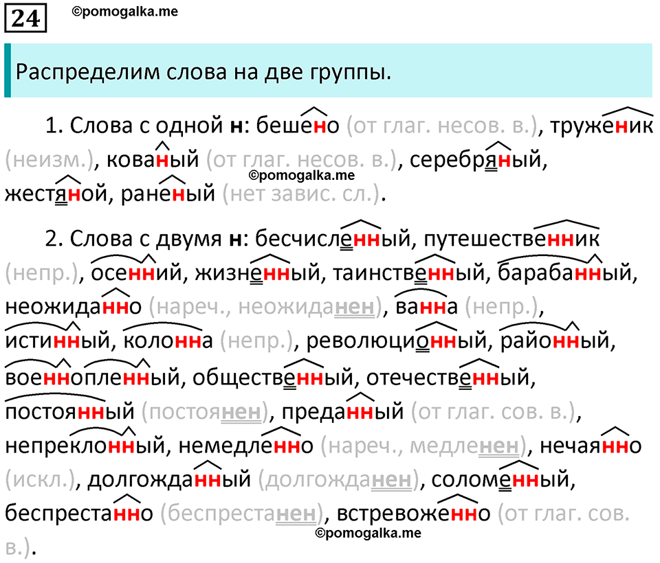 упражнение 24 русский язык 8 класс Тростенцова, Ладыженская 2014 год