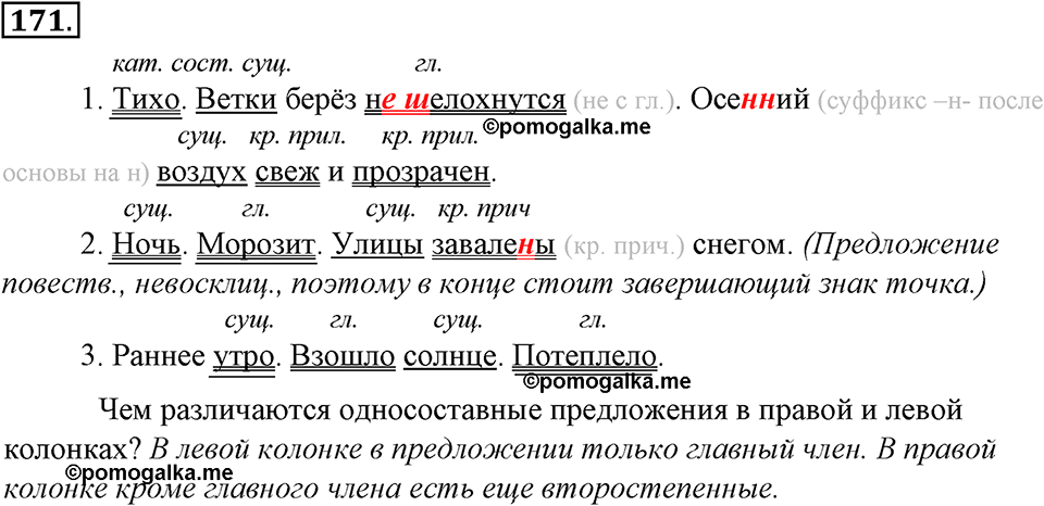 страница 99 упражнение 171 русский язык 8 класс Тростенцова, Ладыженская 2014 год