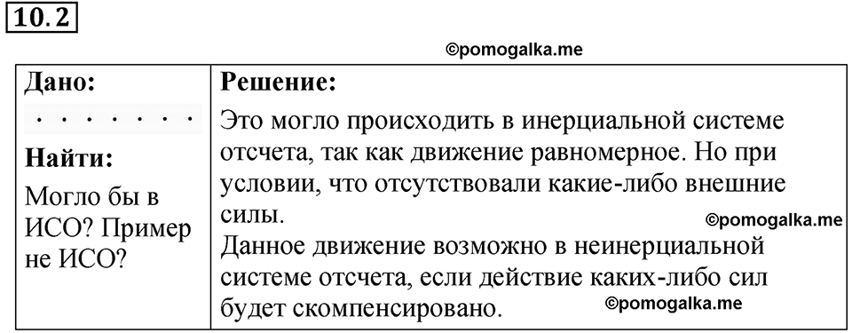 номер 10.2 физика 9 класс Гутник, Власова рабочая тетрадь 2024 год