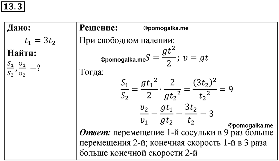 номер 13.3 физика 9 класс Гутник, Власова рабочая тетрадь 2024 год