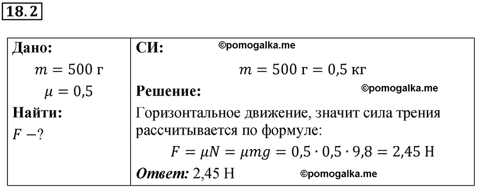 номер 18.2 физика 9 класс Гутник, Власова рабочая тетрадь 2024 год