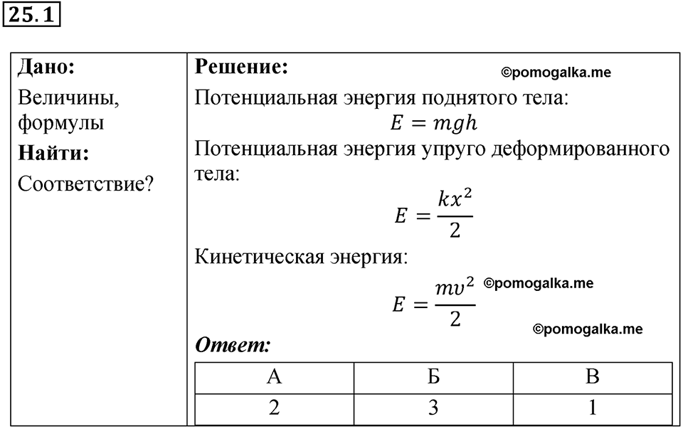 номер 25.1 физика 9 класс Гутник, Власова рабочая тетрадь 2024 год