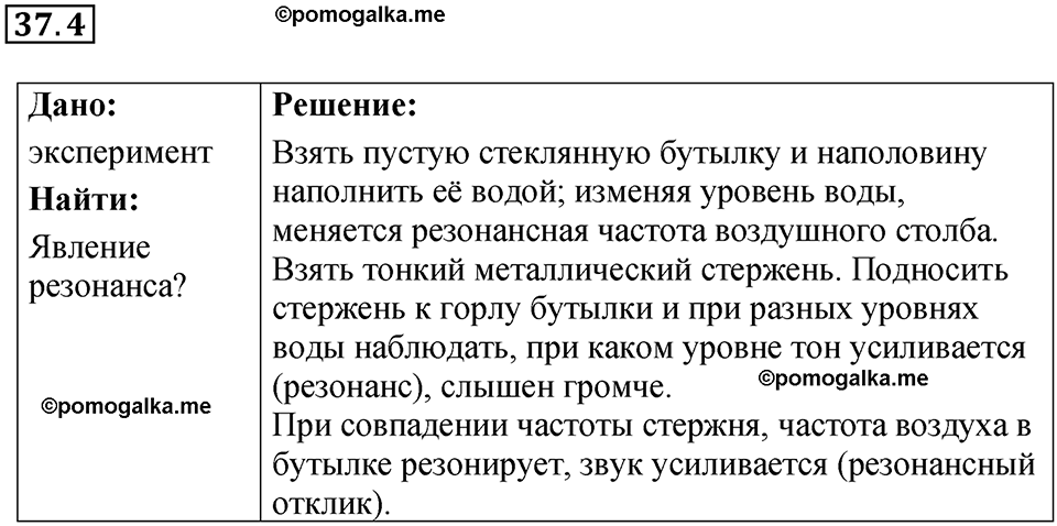 номер 37.4 физика 9 класс Гутник, Власова рабочая тетрадь 2024 год