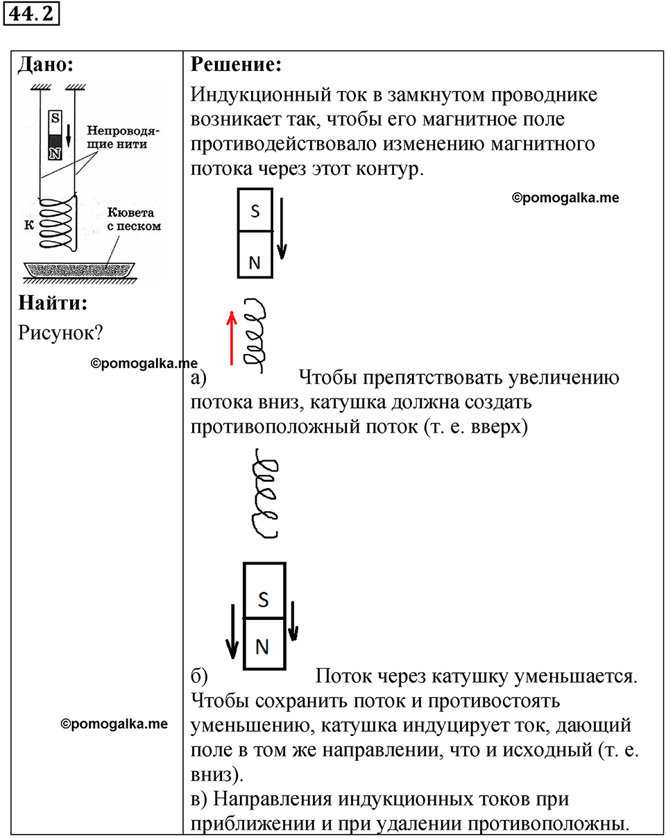 номер 44.2 физика 9 класс Гутник, Власова рабочая тетрадь 2024 год