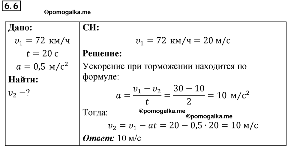 номер 6.6 физика 9 класс Гутник, Власова рабочая тетрадь 2024 год