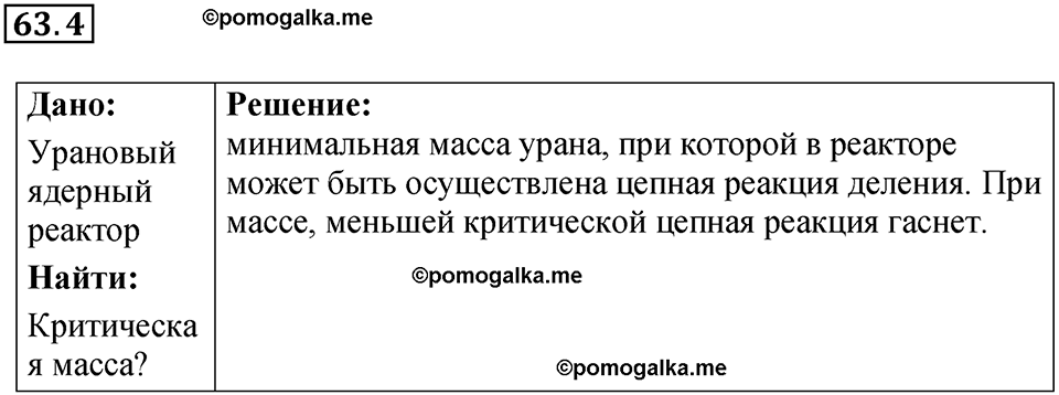 номер 63.4 физика 9 класс Гутник, Власова рабочая тетрадь 2024 год