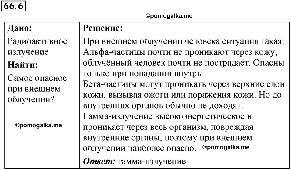 номер 66.6 физика 9 класс Гутник, Власова рабочая тетрадь 2024 год