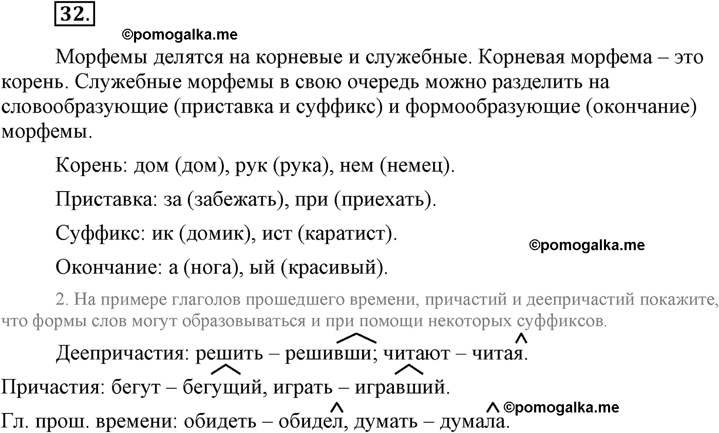 упражнение №32 русский язык 9 класс Львова