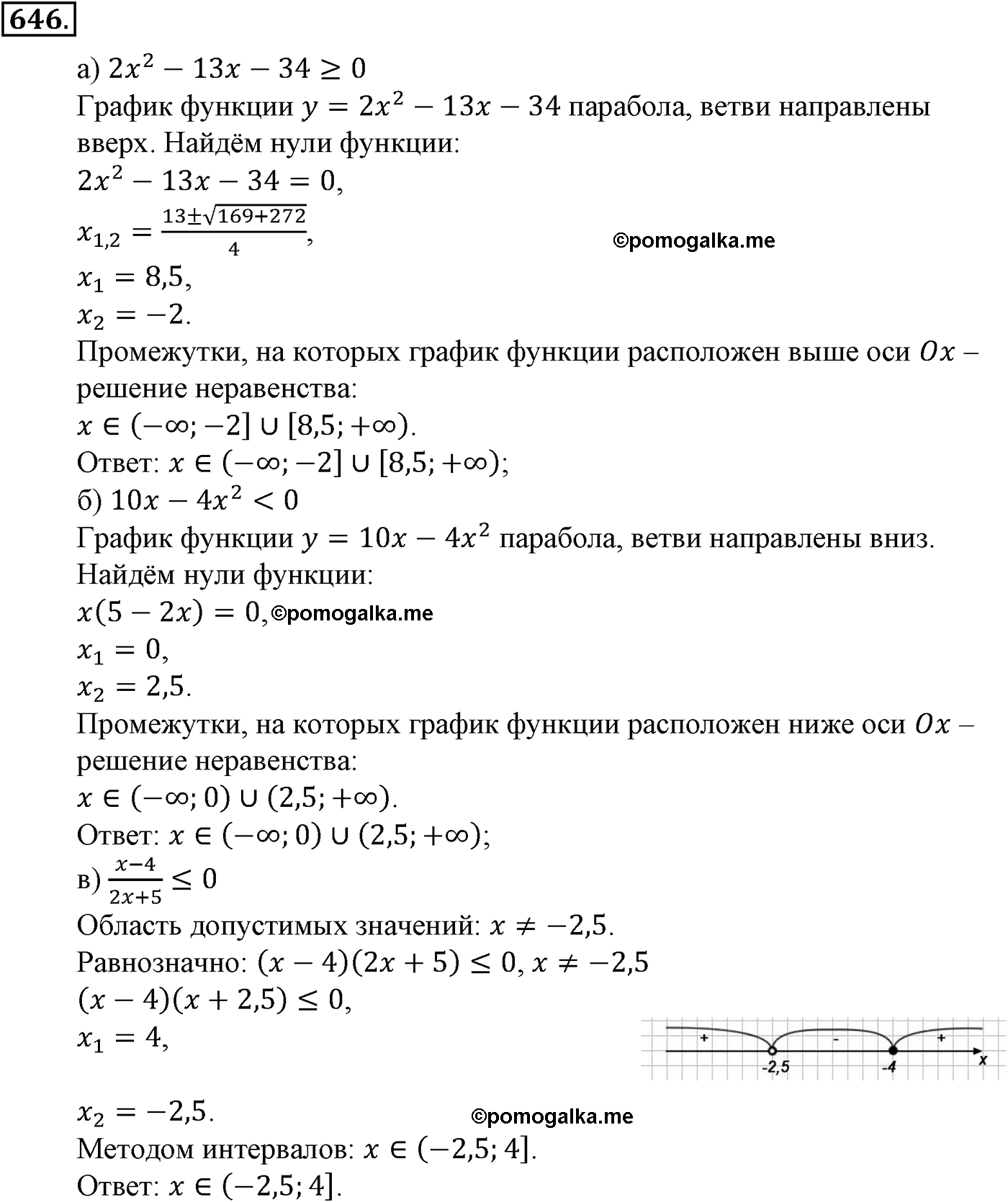 страница 159 задача 646 алгебра 9 класс Макарычев учебник 2014 год