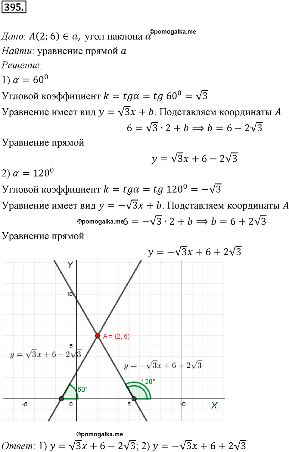 задача №395 геометрия 9 класс Мерзляк