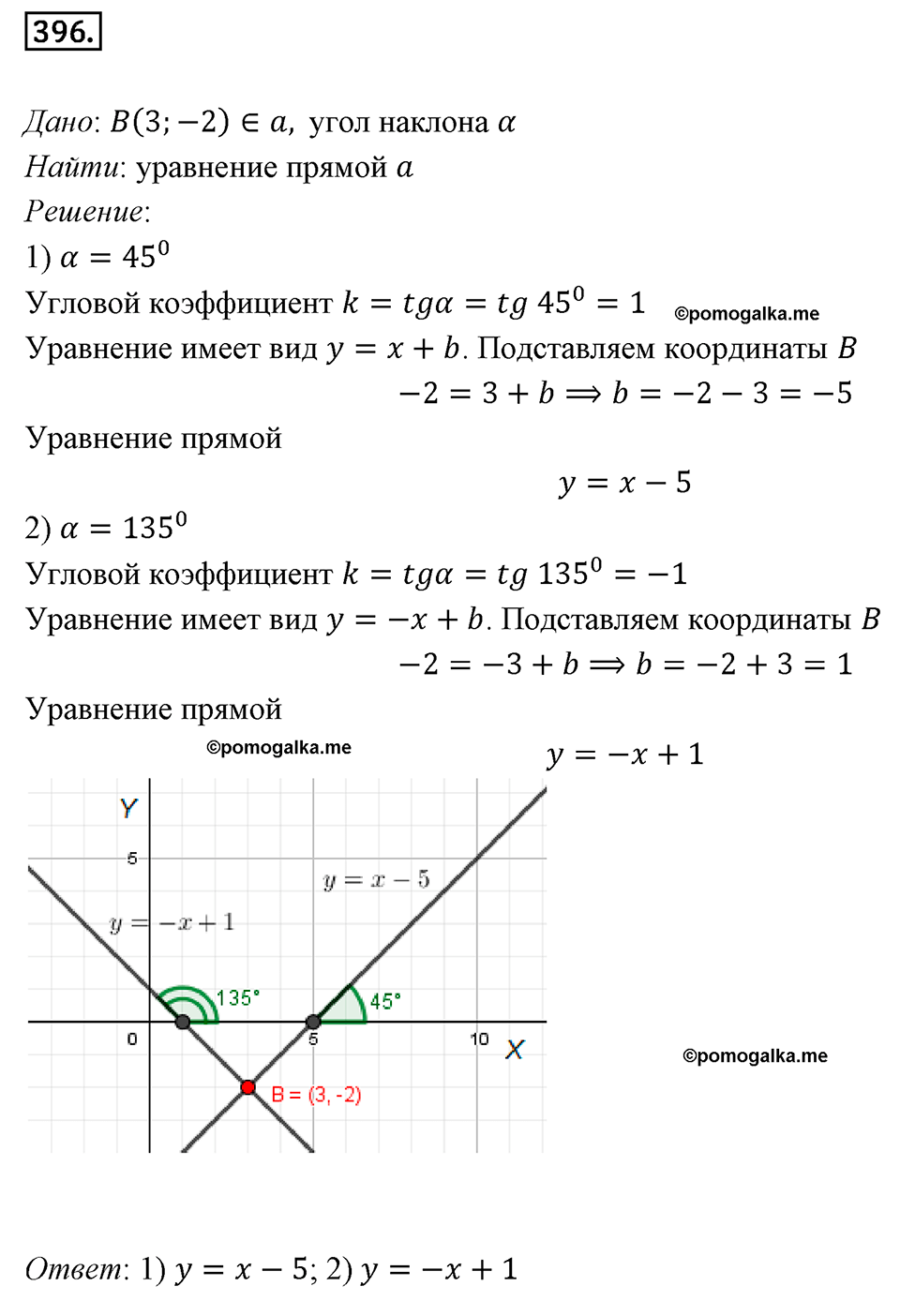 задача №396 геометрия 9 класс Мерзляк