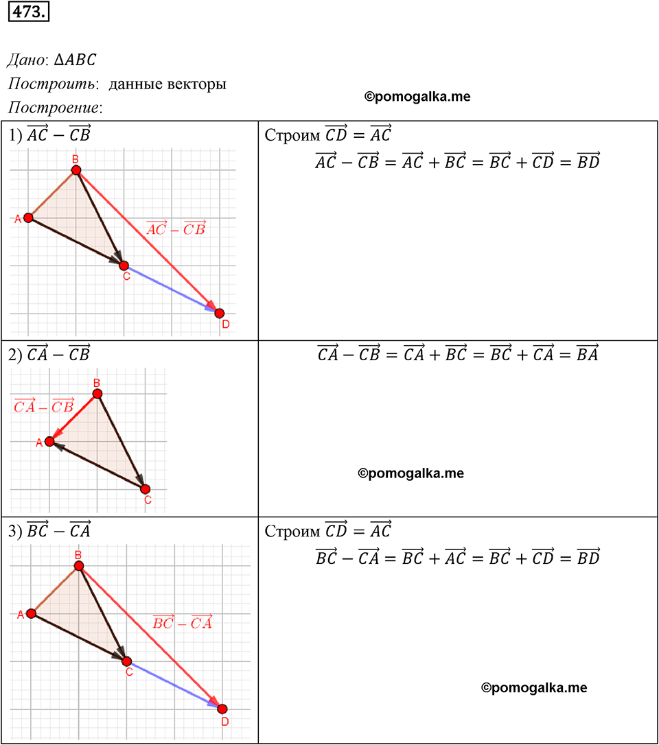 задача №473 геометрия 9 класс Мерзляк