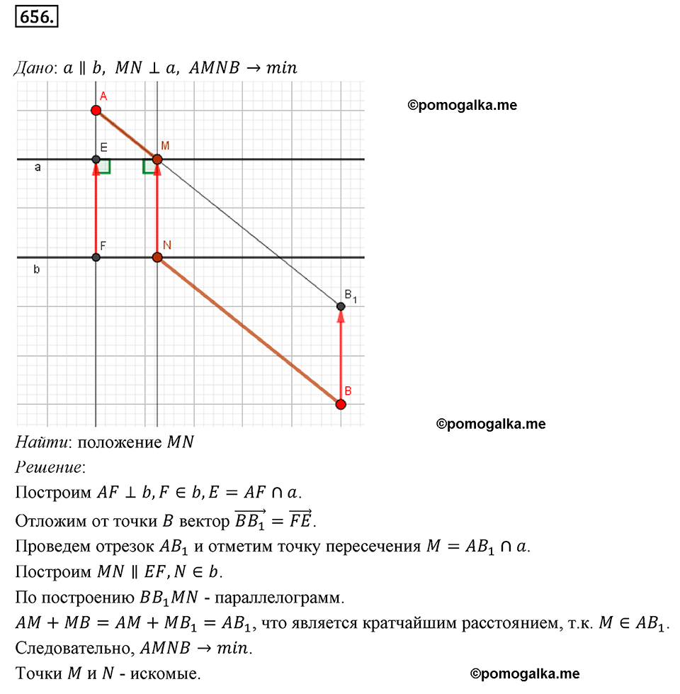 задача №656 геометрия 9 класс Мерзляк