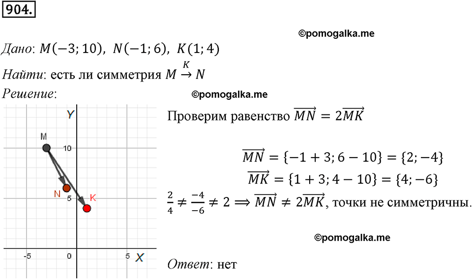 задача №904 геометрия 9 класс Мерзляк
