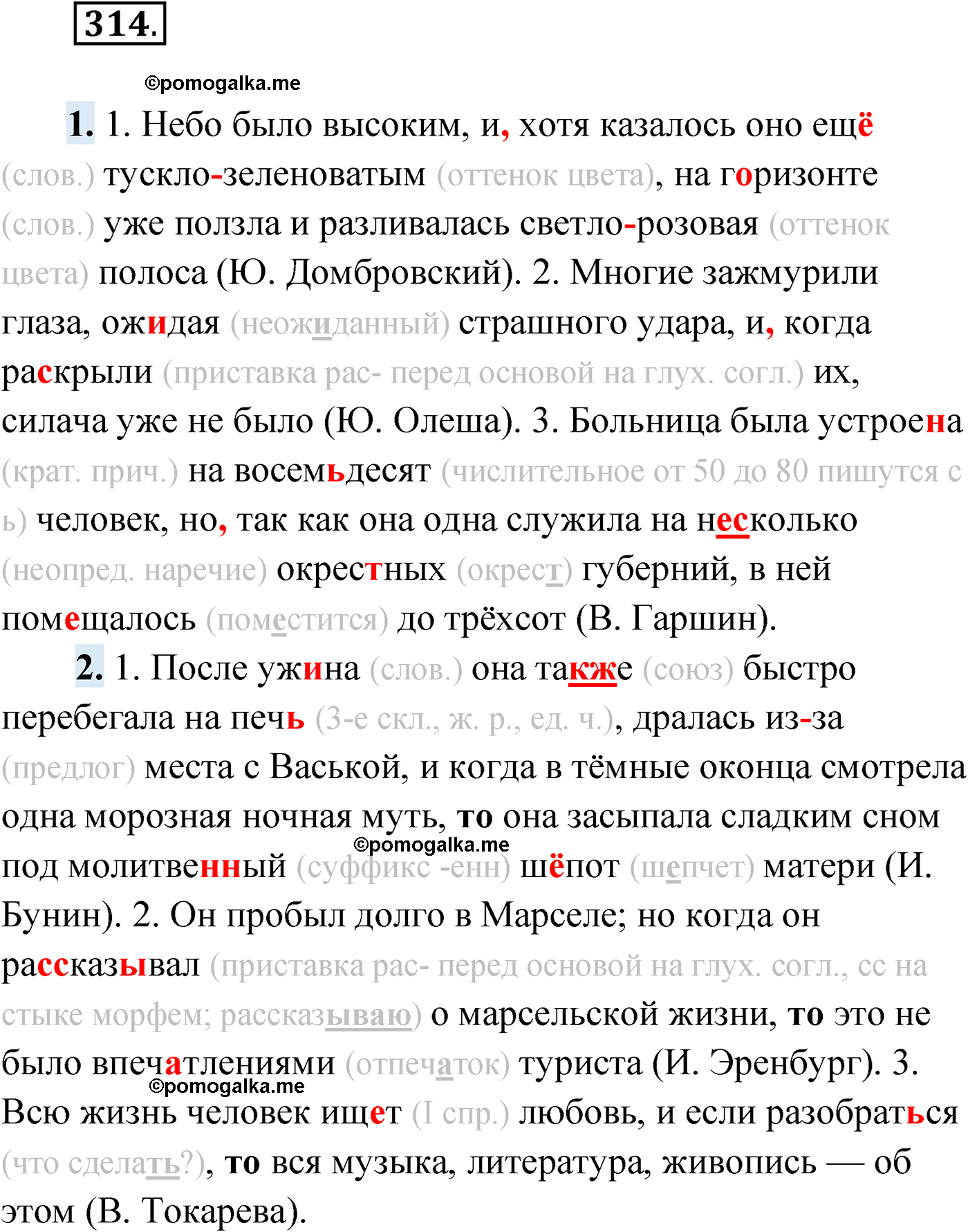 упражнение №314 русский язык 9 класс Мурина 2019 год