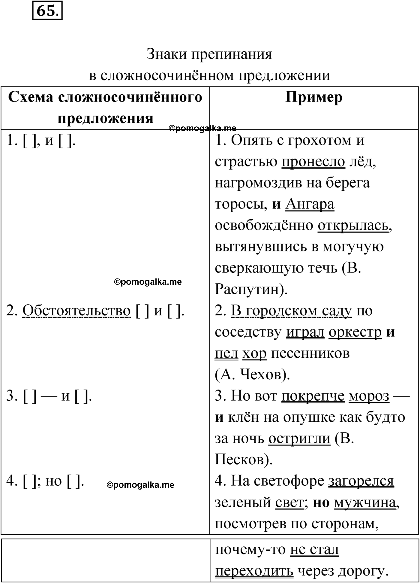 упражнение №65 русский язык 9 класс Мурина 2019 год