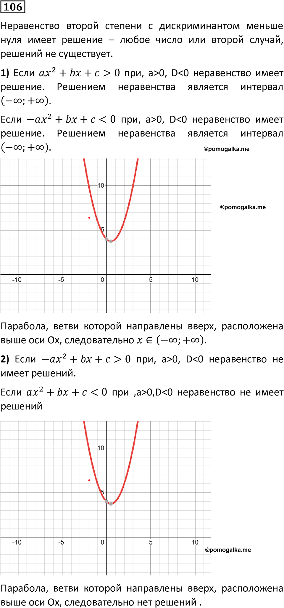 номер 106 алгебра 9 класс Никольский учебник 2024 год