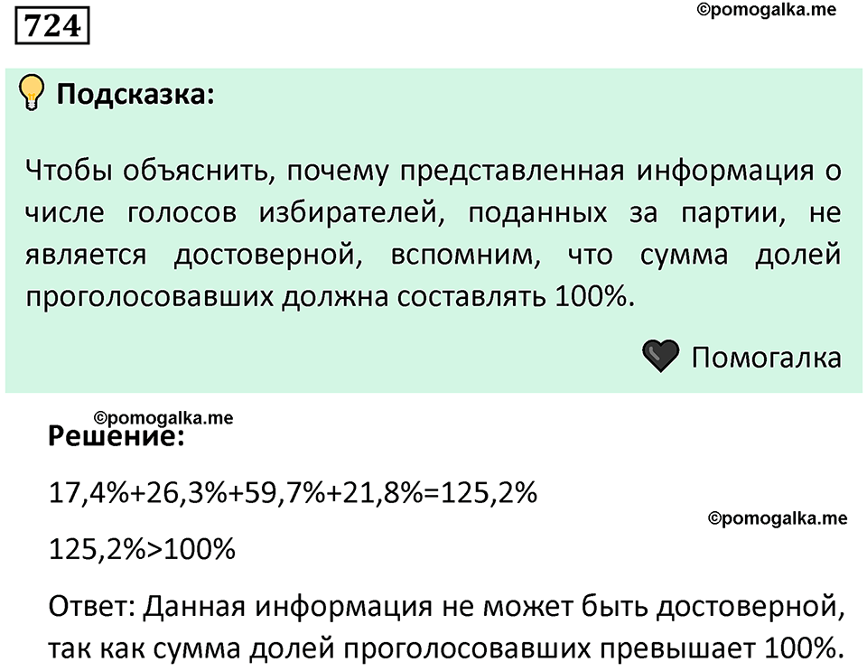 номер 724 алгебра 9 класс Никольский учебник 2024 год