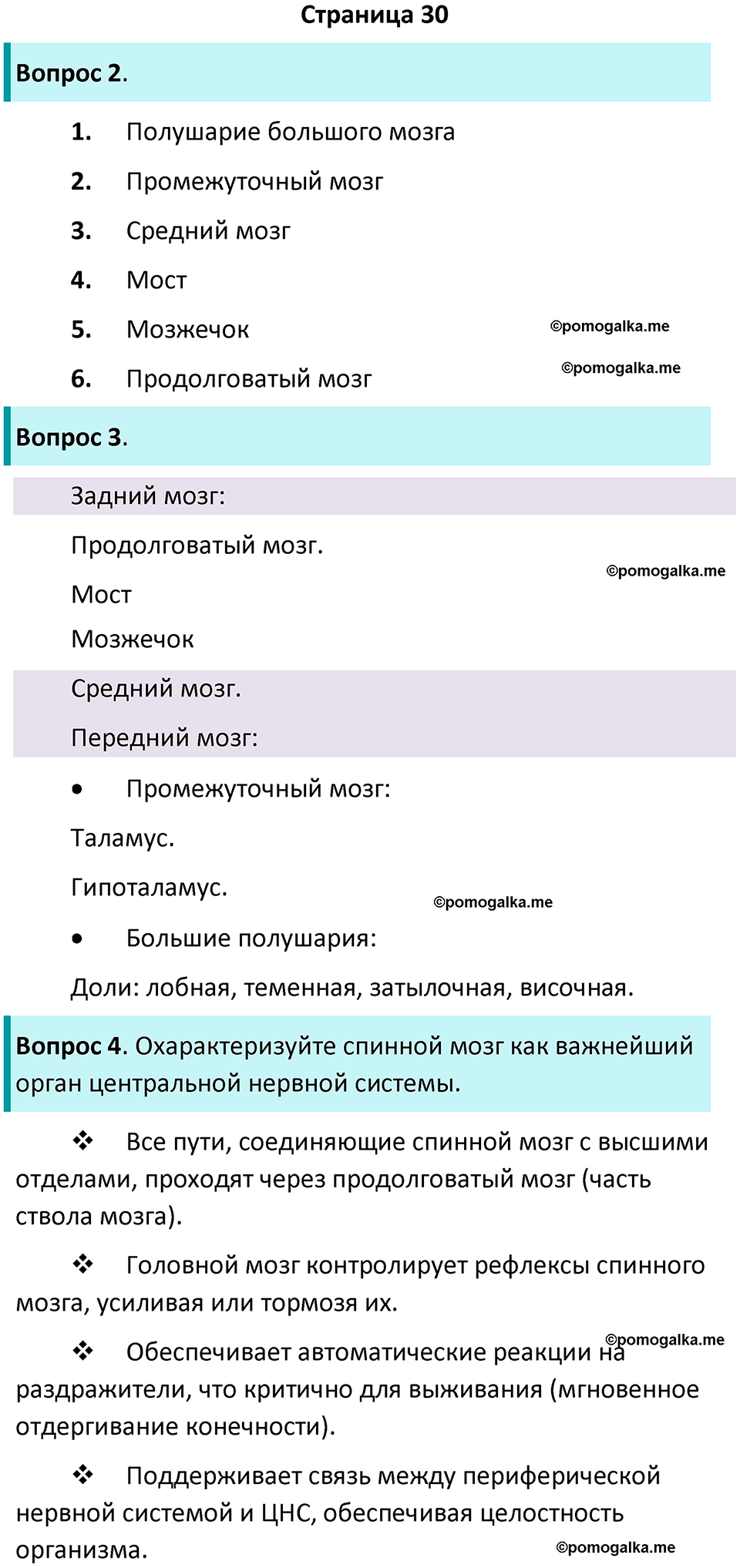 страница 30 биология 9 класс Пасечник, Швецова рабочая тетрадь 2025 год