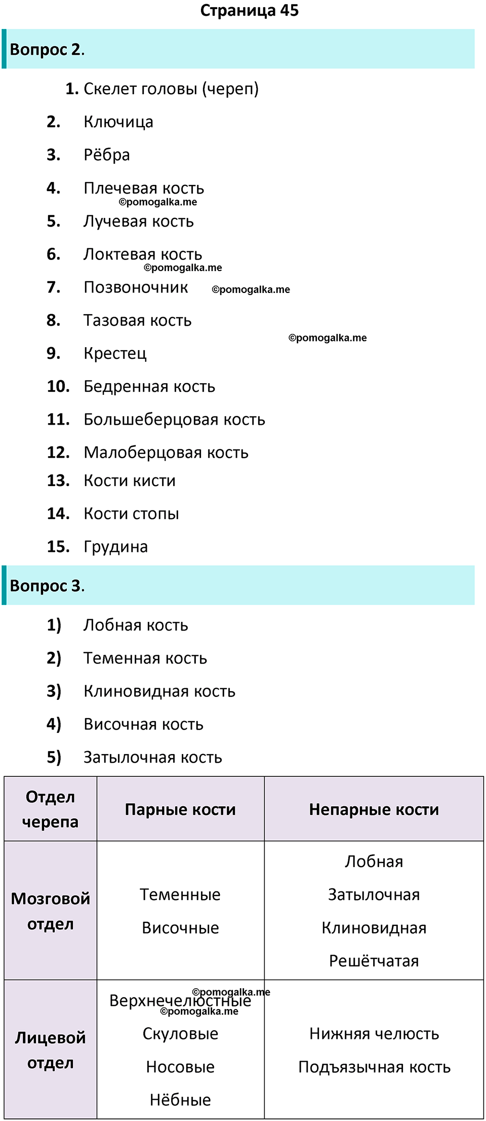 страница 45 биология 9 класс Пасечник, Швецова рабочая тетрадь 2025 год