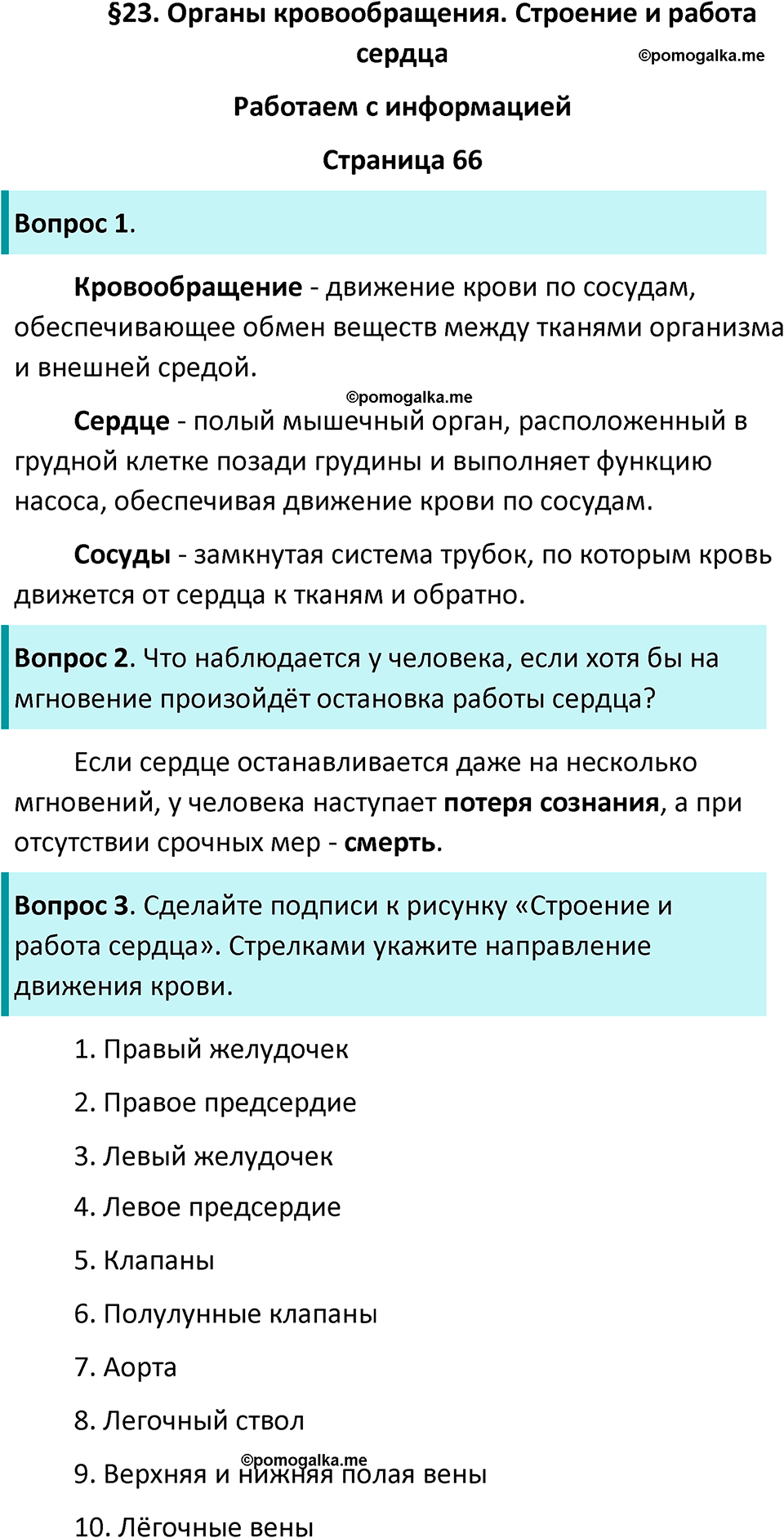 страница 66 биология 9 класс Пасечник, Швецова рабочая тетрадь 2025 год