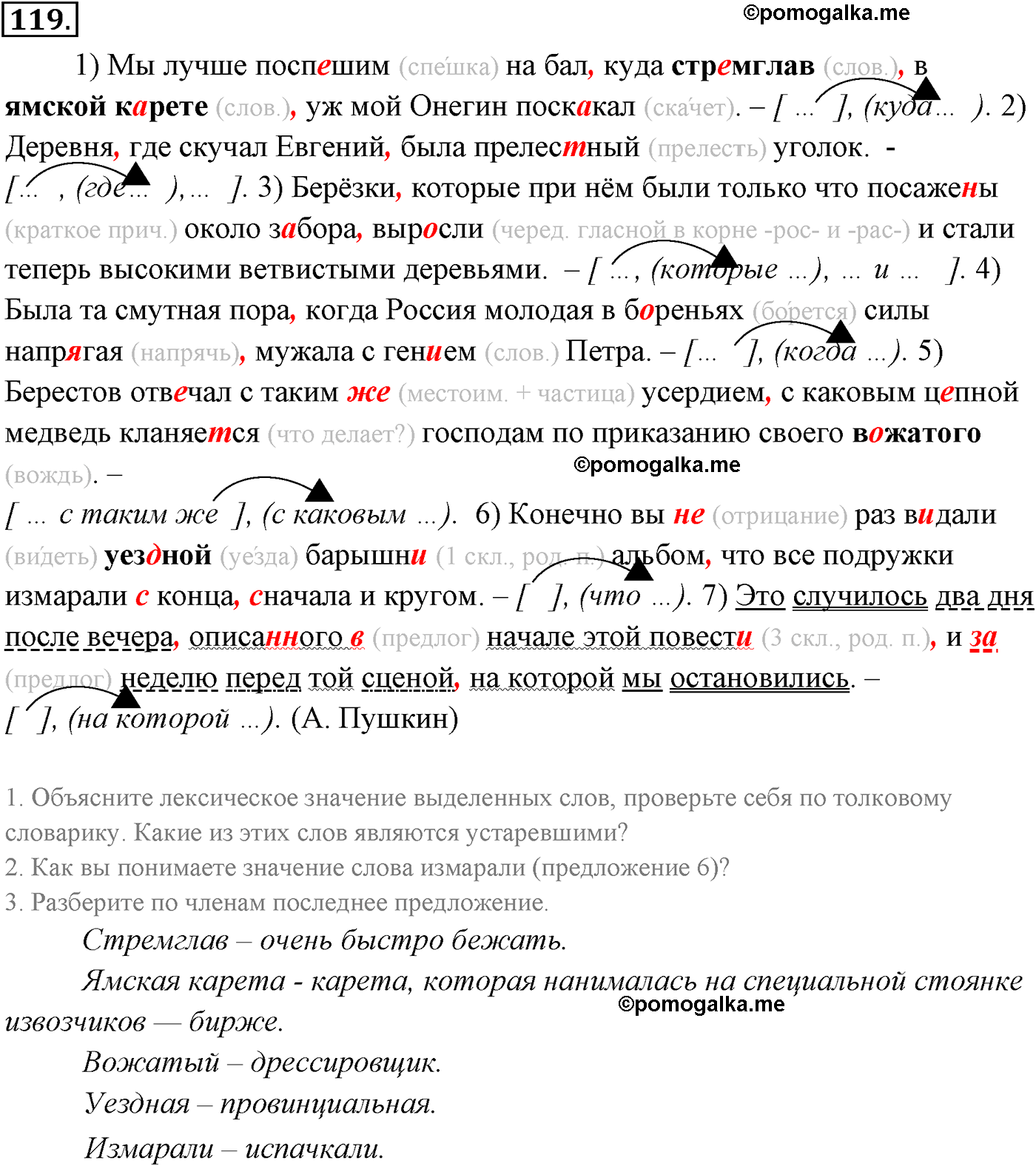 упражнение №119 русский язык 9 класс Разумовская